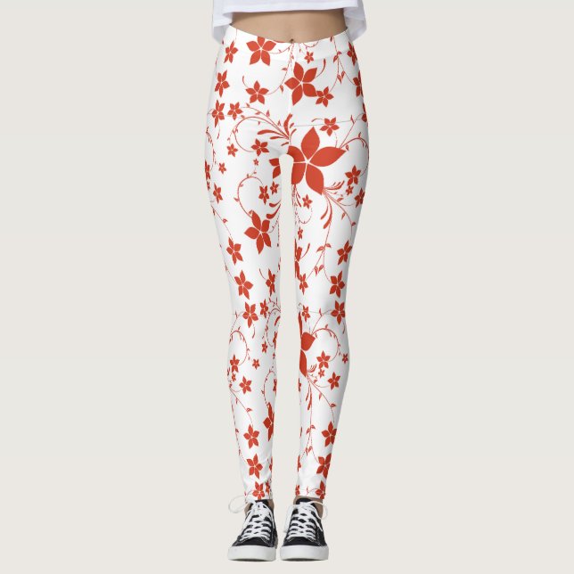 Women Leggings Floral Pattern (Front)