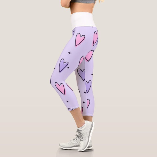 Women Leggings love pink colour  (Left)