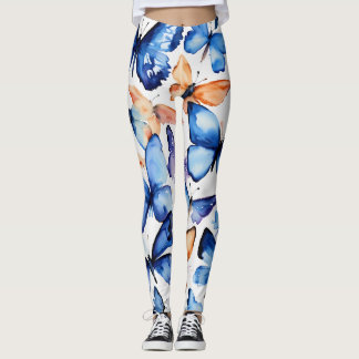 women leggings with cute butterflies