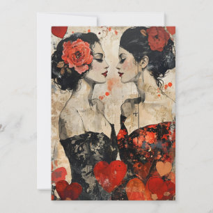 Women LGBTQ Valentine's Day  Holiday Card