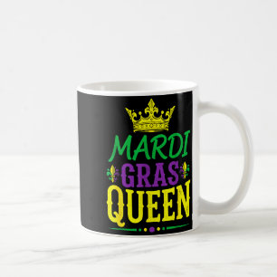 Women Mardi Gras Queen Carnival Jester Beads Parad Coffee Mug