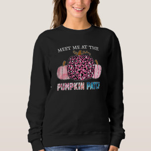Women Meet Me at The Pumpkin Patch Plaid Pumpkins Sweatshirt