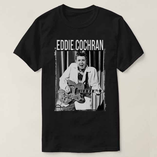 Women Men Eddie Cochran Retro Vintage T-Shirt (Design Front)