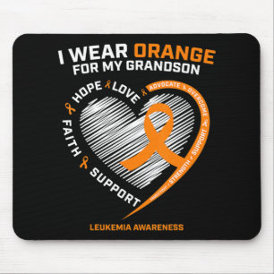 Women Men I Wear Orange For My Grandson Leukaemia Mouse Pad