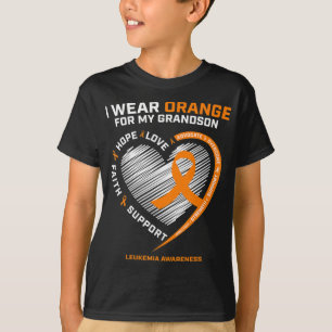 Women Men I Wear Orange For My Grandson Leukemia A T-Shirt