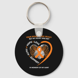Women Men Kids In Memory Of My Aunt Leukaemia Awar Key Ring