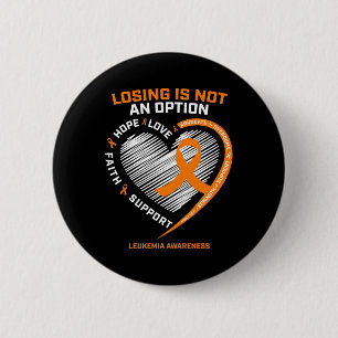 Women Men Leukaemia Awareness Fighter Leukaemia 6 Cm Round Badge