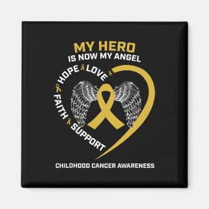 Women Men My Hero Is Now My Angel Childhood Cancer Magnet
