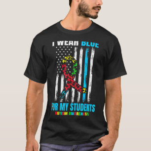 Women Men Students Teacher Autism Awareness Americ T-Shirt