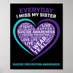Women Men Suicide Awareness  Sister Suicide Preven Poster