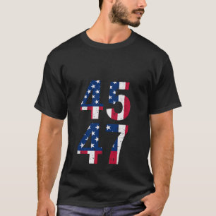 Women Men Trump 45 47 2024 President Trump Retro V T-Shirt