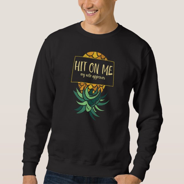Women Men Upside Down Pineapple Subtle Swinger  Sweatshirt (Front)