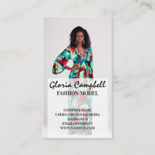 Women Model in Colourful Dress Business Card