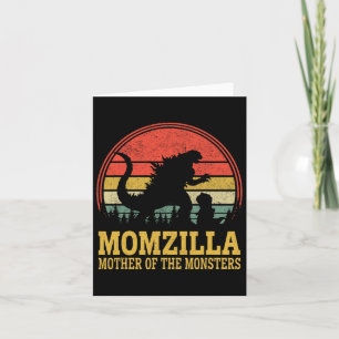 Women Momzilla Mother Of Monsters Vintage Mothers Card