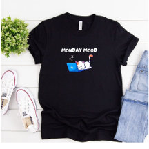 Women monday mood printed T-shirt 