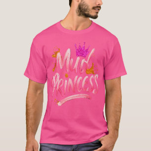 Women Mud Run Princess Girls Muddy Mudding Running T-Shirt
