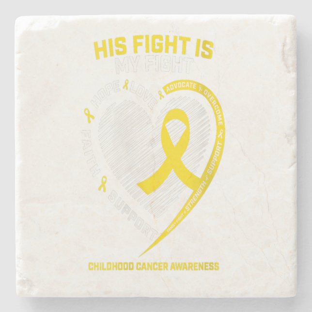 Women Mum Men Grandson Son Gold Childhood Gift Stone Coaster (Front)