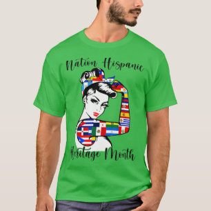 Women Nation Hispanic Heritage Month Latin Countri T-Shirt