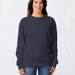 Women Navy Blue Sweatshirt / Customise