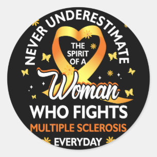 Women Never Underestimate A Woman Fights Multiple  Classic Round Sticker