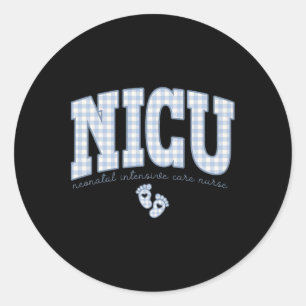 Women Nicu Neonatal Intensive Care Nurse Nicu Nurs Classic Round Sticker