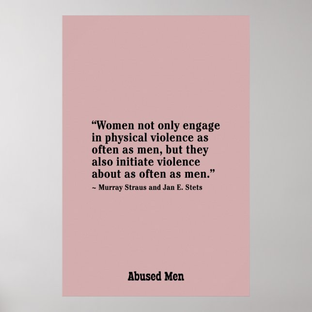 Women Not Only Engage In Physical Violence … Poster (Front)