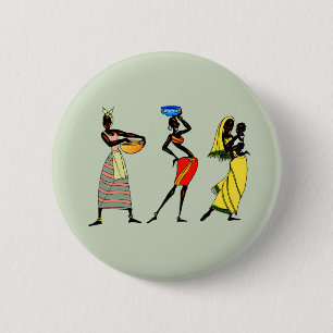 Women of Africa 6 Cm Round Badge