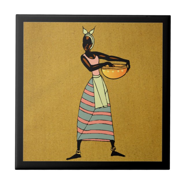 Women of Africa Ceramic Tile (Front)