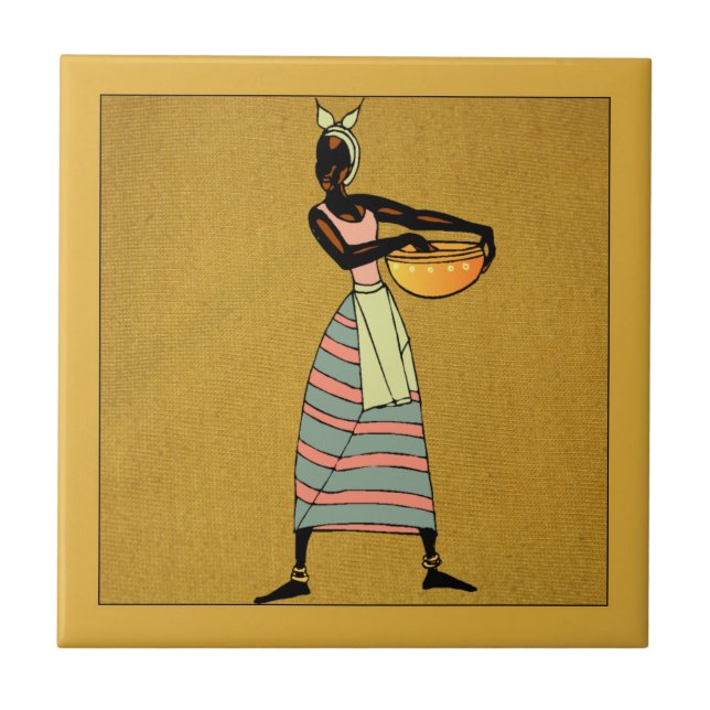 Women of Africa Ceramic Tile (Front)