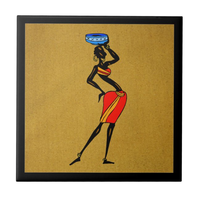Women of Africa Ceramic Tile (Front)