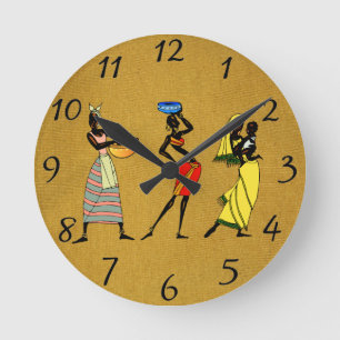 Women of Africa Round Clock