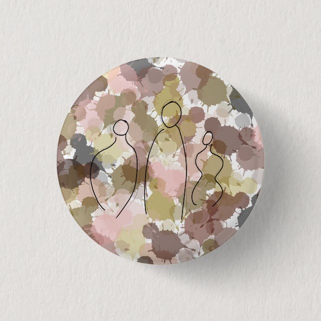 Women of all walks of life 3 cm round badge (Front)