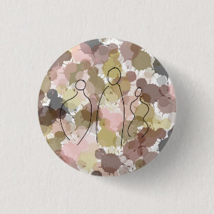 Women of all walks of life 3 cm round badge