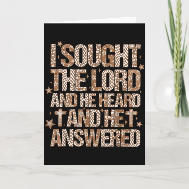 Women Of Faith I Sought The Lord And He Heard Chri Card (Front)