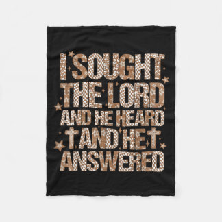 Women Of Faith I Sought The Lord And He Heard Chri Fleece Blanket