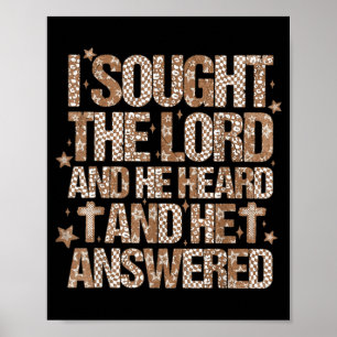 Women Of Faith I Sought The Lord And He Heard Chri Poster