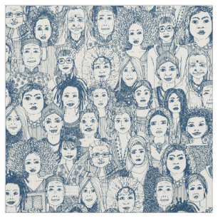 women of the world blue fabric