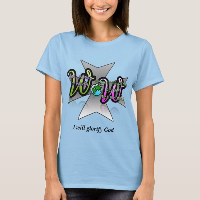 Women of Worth Tye Die Shirt With The Micah Seal (Front)