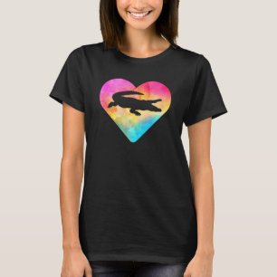 Women Or Girls Alligator Tie Dye Watercolor T-Shirt