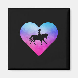 Women Or Girls Horseback Riding Horse Magnet