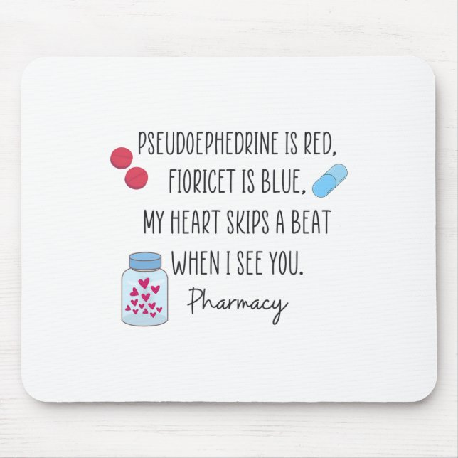 Women Pharmacist Valentines Pharmacy Technician Gr Mouse Pad (Front)