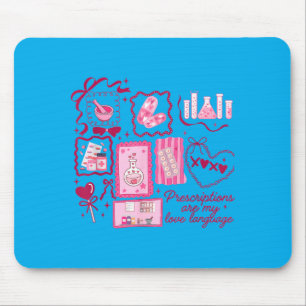 Women Pharmacy Tech Valentine Prescription Mouse Pad