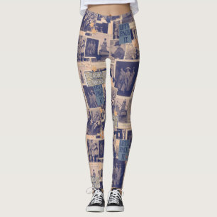 Women Photos Golden Twenties Collage Leggings