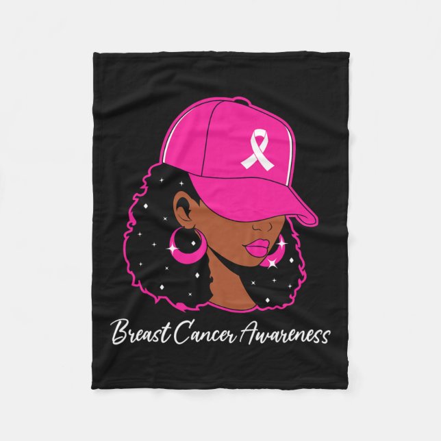 Women Pink Breast Cancer Awareness Warrior Women G Fleece Blanket (Front)