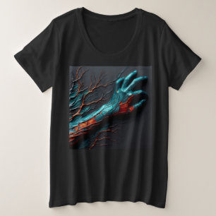 Women Plus Size T-Shirts With Art Expression 19