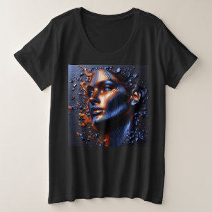 Women Plus Size T-Shirts With Art Expression 3