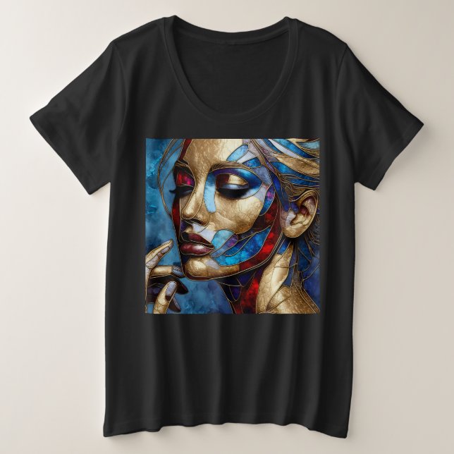Women Plus Size T-Shirts With Art Expression 37 (Design Front)