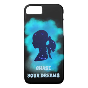 Women Portrait Chase your Dreams Star Galaxy Case-Mate iPhone Case
