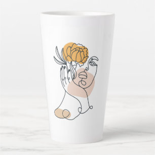 Women portrait latte mug