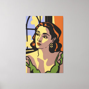 Women portrait pop art canvas print